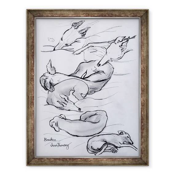 Tablou inramat - Joan Thewsey - Bracken, Whippet, 2000 - - Roveli