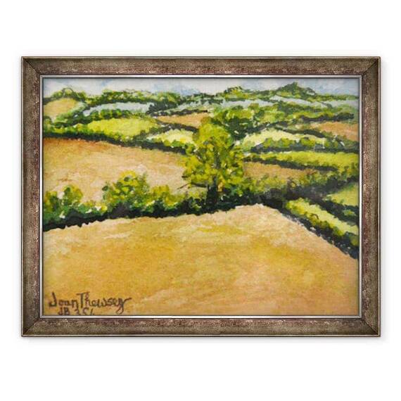 Tablou inramat - Joan Thewsey - Peisaj mic Suffolk - - Roveli