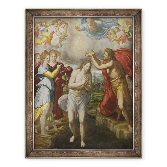 Tablou inramat - Juan Fernandez de Navarrete - Botezul lui Hristos - - Roveli