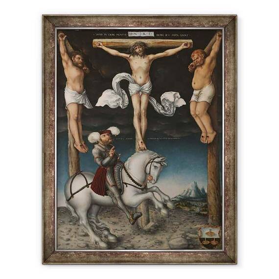 Tablou inramat - Lucas Cranach the Elder - Rastignirea cu Centurion Convertit - - Roveli