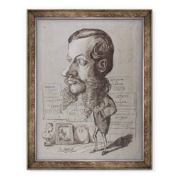 Tablou inramat - Claude Monet - Caricatura lui Léon Manchon - - Roveli