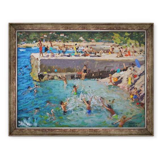 Tablou inramat - Andrew Macara - Distractie in mare, Rovinj, Croatia - - Roveli