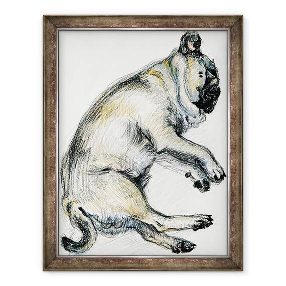 Tablou inramat - Joan Thewsey - Dormit Pug One, 2000 - - Roveli