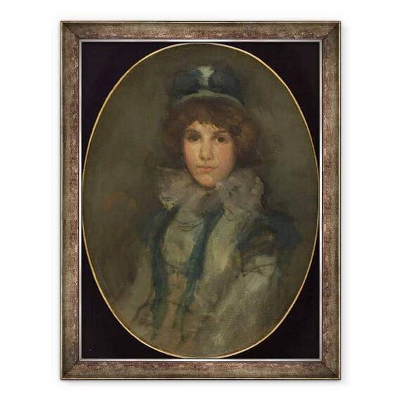 Tablou inramat - James Abbott McNeill Whistler - Albastru si coral, Capota Mica Albastra - - Roveli