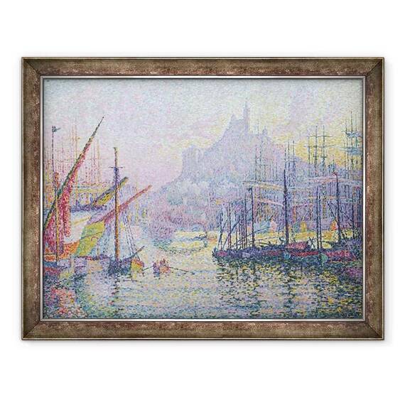 Tablou inramat - Paul Signac - Notre-Dame-de-la-Garde La Bonne-Mère, Marseilles - - Roveli