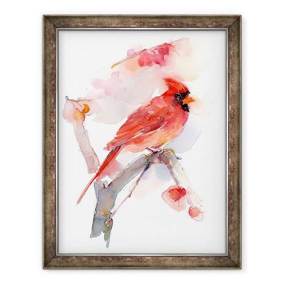 Tablou inramat - John Keeling - Cardinal rosu, 2016 - - Roveli