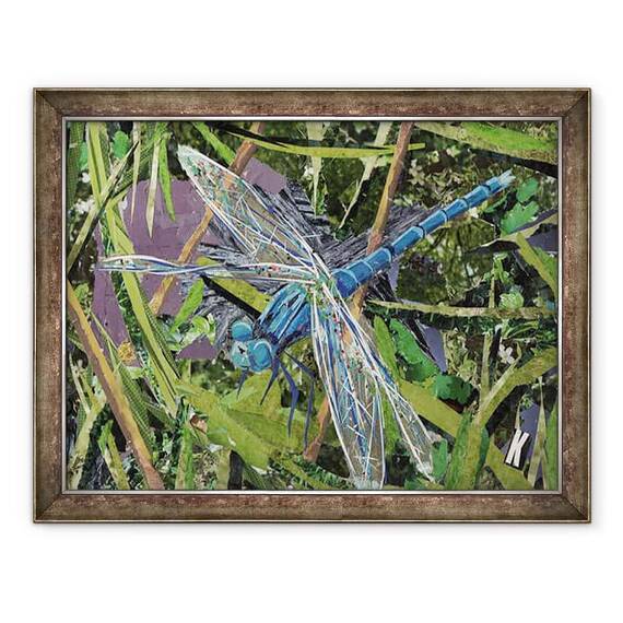 Tablou inramat - Kirstie Adamson - Blue Dragonfly - - Roveli