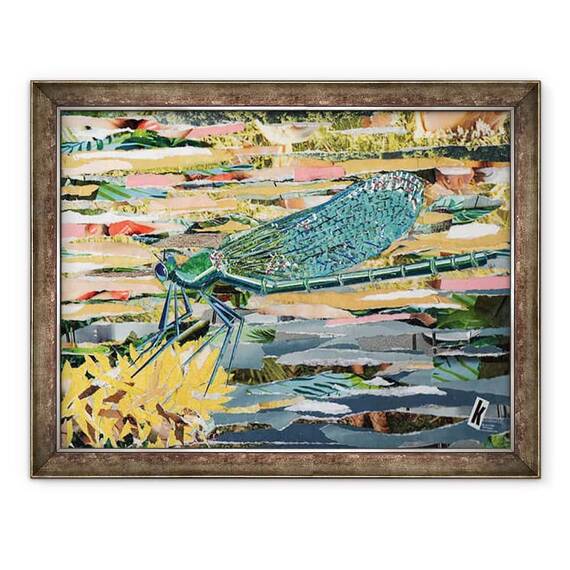 Tablou inramat - Kirstie Adamson - Dragonfly Verde - - Roveli
