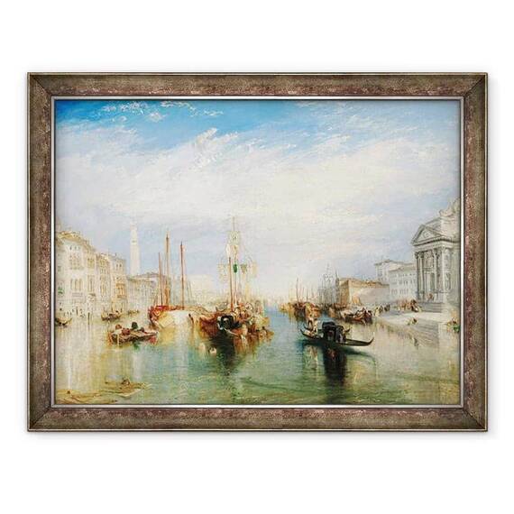 Tablou inramat - Joseph Mallord William Turner - Venetia, din pridvorul Madonnei della Salute - - Roveli