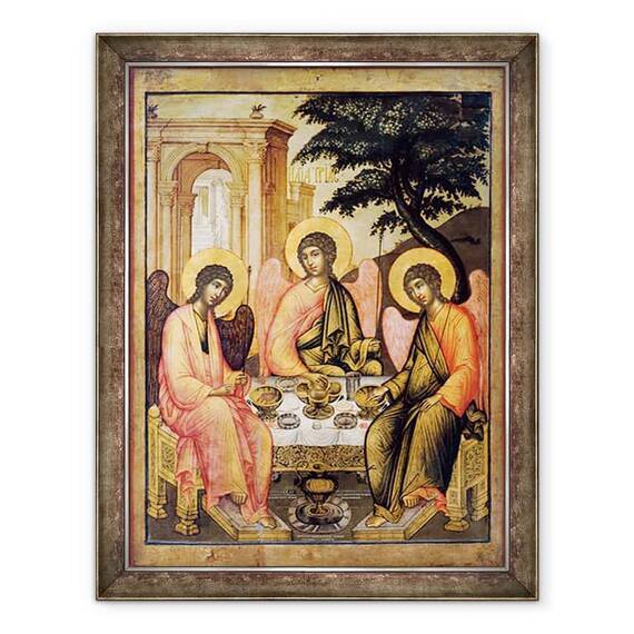 Tablou inramat - Simon Ushakov - Trinitatea Vechiului Testament - - Roveli