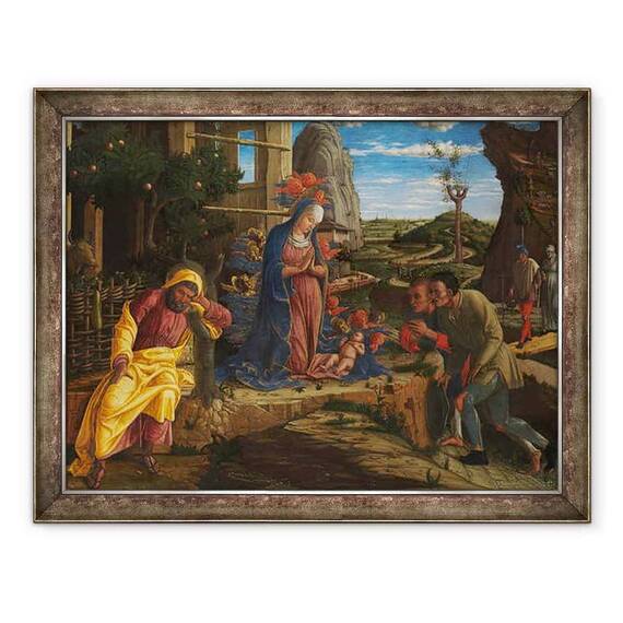 Tablou inramat - Andrea Mantegna - Adorarea Pastorilor - - Roveli