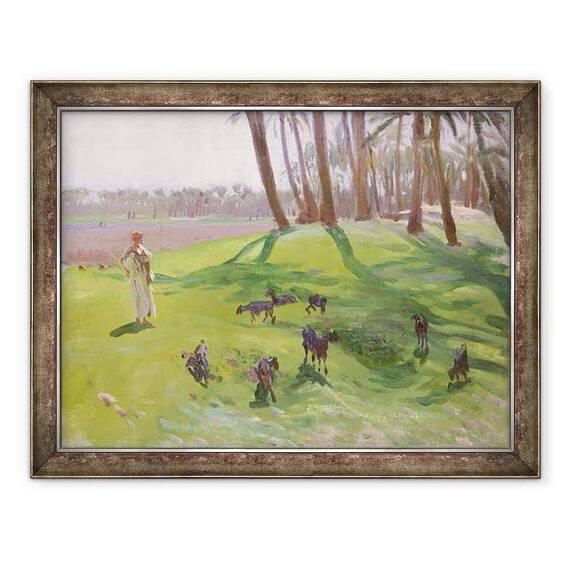 Tablou inramat - John Singer Sargent - Peisaj cu Goatherd - - Roveli