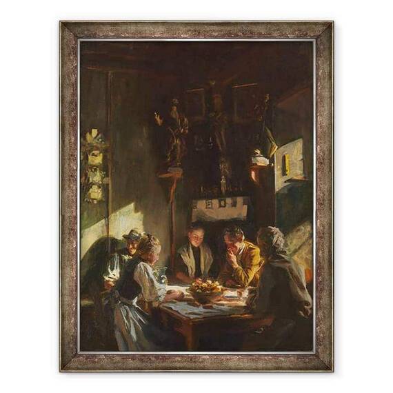 Tablou inramat - John Singer Sargent - Interior tirolez - - Roveli