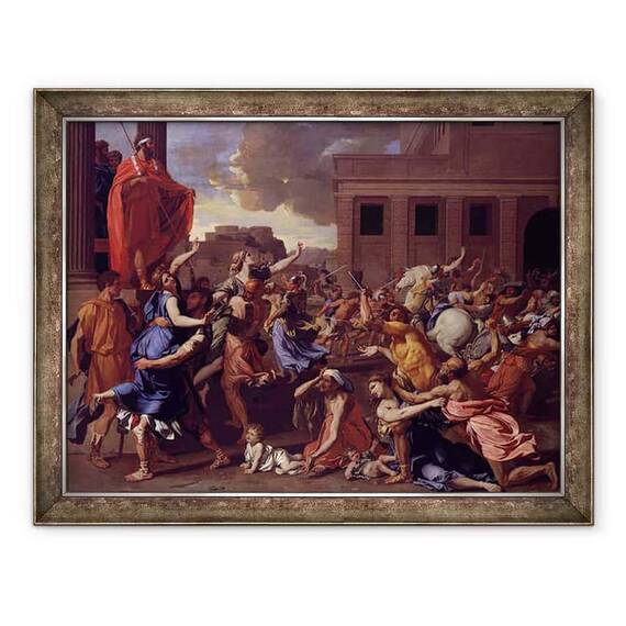Tablou inramat - Nicolas Poussin - Rapirea Femeilor Sabine - - Roveli