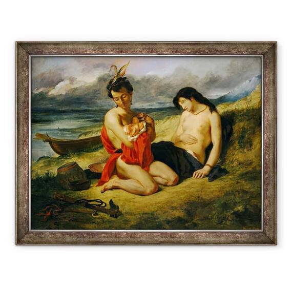 Tablou inramat - Ferdinand Victor Eugene Delacroix - Natchez - - Roveli