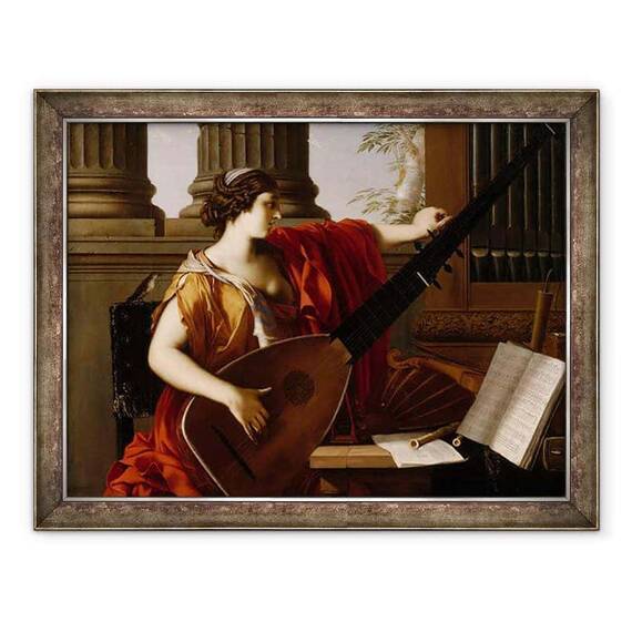 Tablou inramat - Laurent de La Hire - Alegorie de muzica - - Roveli