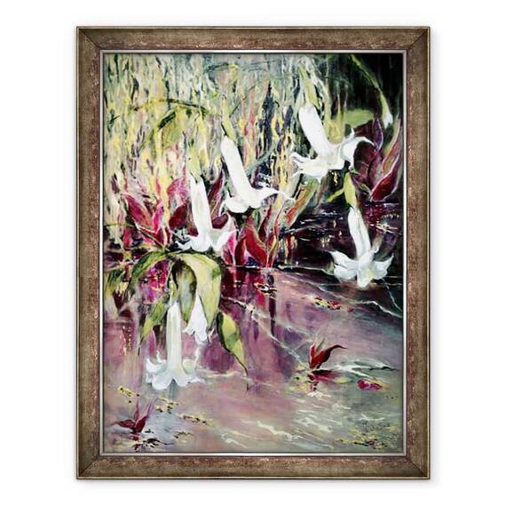 Tablou inramat - Mary Smith - Daturas in gradina lui Monet - - Roveli