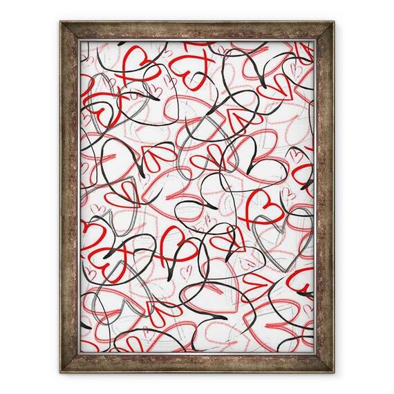 Tablou inramat - Louisa Hereford - Hearts, 2015 - - Roveli
