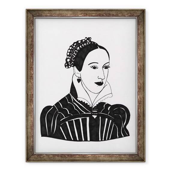 Tablou inramat - Daisy de Villeneuve - Maria Regina Scotiei - - Roveli