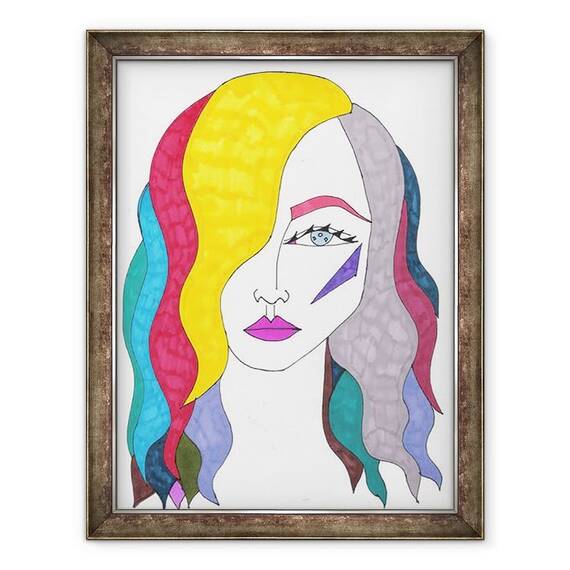 Tablou inramat - Daisy de Villeneuve - Rainbow Par - - Roveli