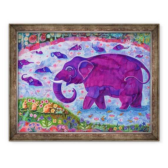 Tablou inramat - Jane Tattersfield - Elefant si soareci, 1998 - - Roveli