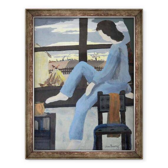 Tablou inramat - Joan Thewsey - Fata uitam de zori, 1950 - - Roveli