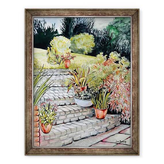 Tablou inramat - Joan Thewsey - Pasii pana la gradina - - Roveli