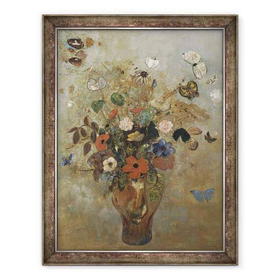Tablou inramat - Odilon Redon - Natura moarta cu flori - - Roveli