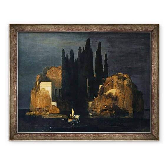 Tablou inramat - Arnold Bocklin - Insula Mortilor - - Roveli