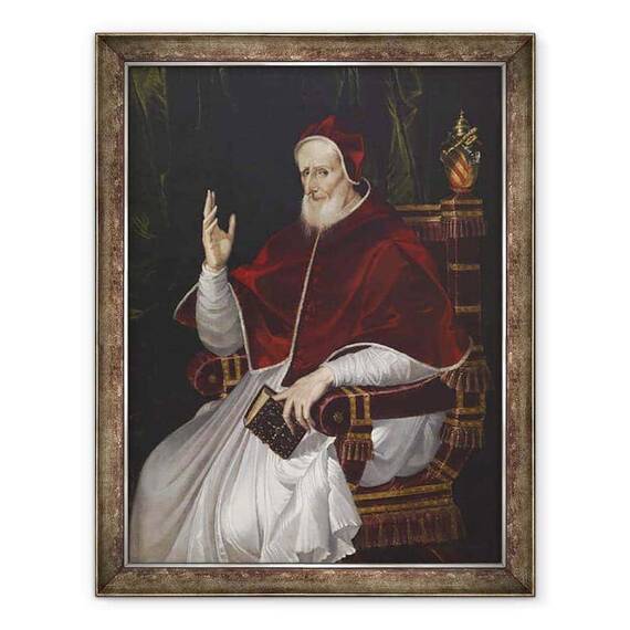 Tablou inramat - Bartolomeo Passarotti - Portretul Papei Pius al V-lea - - Roveli