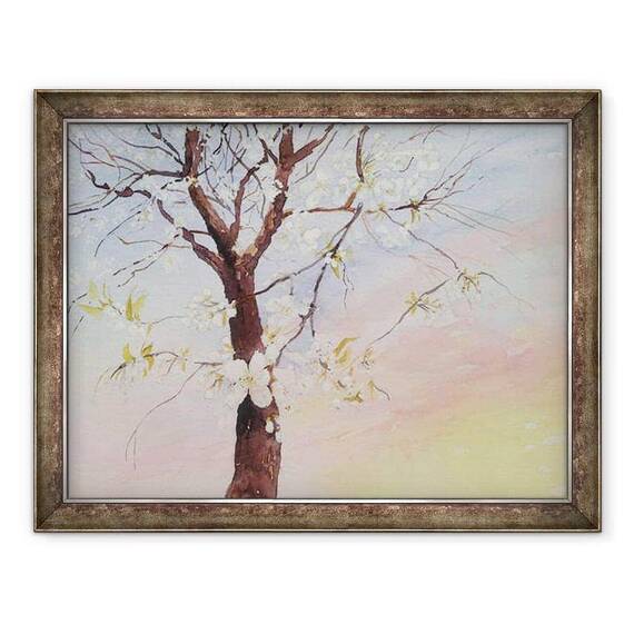 Tablou inramat - Mary Smith - floare de cires alb - - Roveli