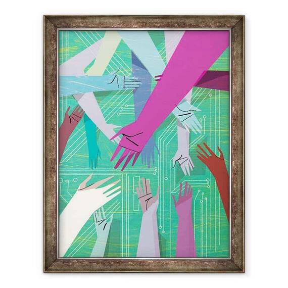 Tablou inramat - A. Richard Allen - Retele, 2010 - - Roveli