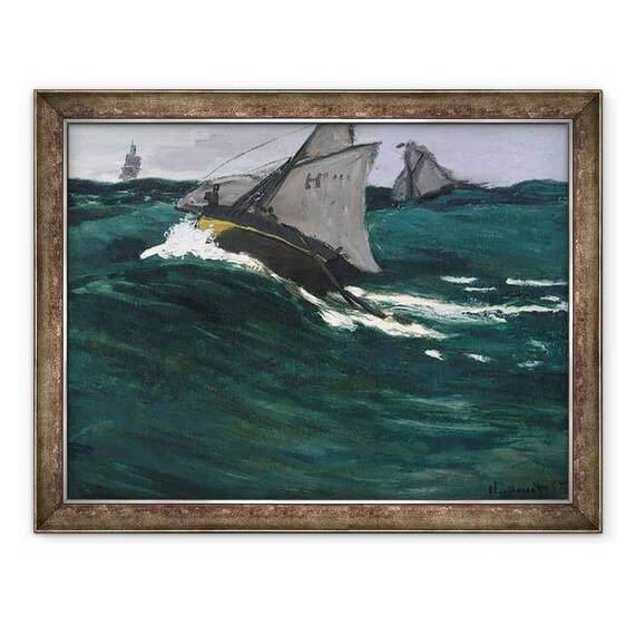 Tablou inramat - Claude Monet - Valul Verde - - Roveli