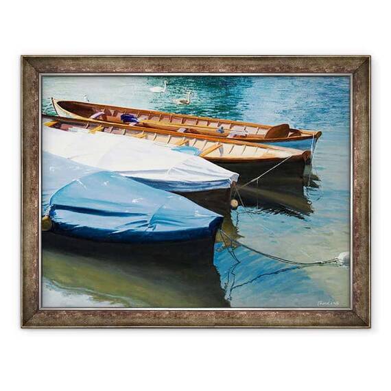 Tablou inramat - Tony Fandino - Barci pe Tamisa IV - - Roveli