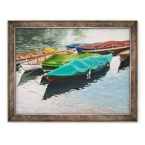 Tablou inramat - Tony Fandino - Barci pe Tamisa VI - - Roveli