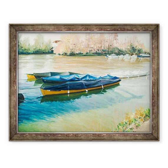 Tablou inramat - Tony Fandino - Barci pe Tamisa XV - - Roveli