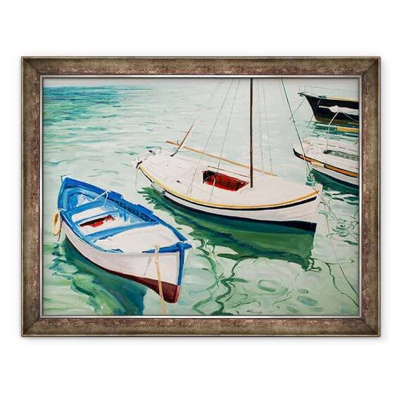 Tablou inramat - Tony Fandino - Barci la Skiathos VI - - Roveli