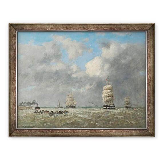 Tablou inramat - Eugene Louis Boudin - Le Havre - - Roveli