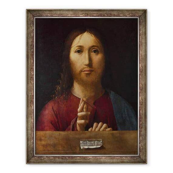 Tablou inramat - Antonello da Messina - Cristo Salvator Mundi - - Roveli