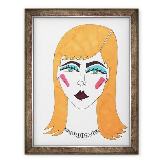 Tablou inramat - Daisy de Villeneuve - Blonde Girl - - Roveli