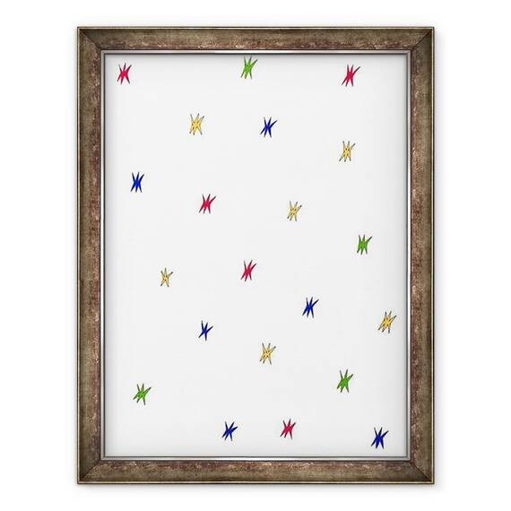 Tablou inramat - Daisy de Villeneuve - Stele mici colorate - - Roveli
