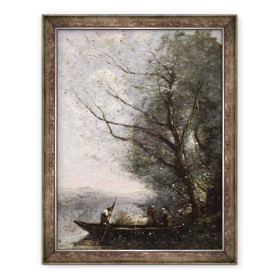 Tablou inramat - Jean Baptiste Camille Corot - Feribotul - - Roveli