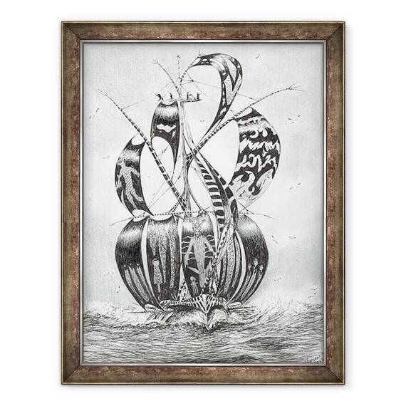 Tablou inramat - Vincent Alexander Booth - Creatorii de furtuni Marea Halmahera, 2018 - - Roveli