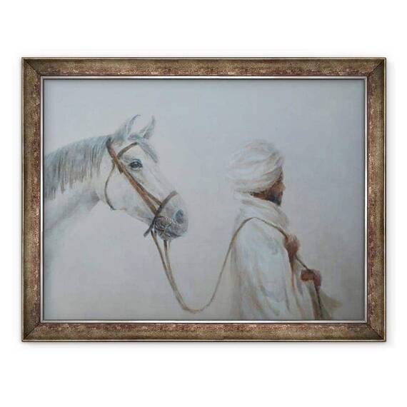Tablou inramat - Lincoln Seligman - Omul de conducere cal - - Roveli