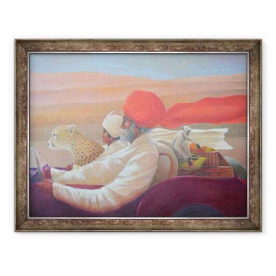 Tablou inramat - Lincoln Seligman - Monkeys Picnic - - Roveli