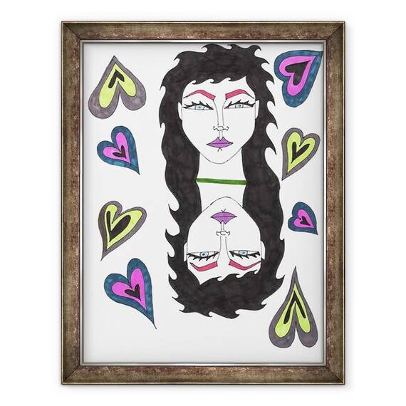 Tablou inramat - Daisy de Villeneuve - Mirror - - Roveli