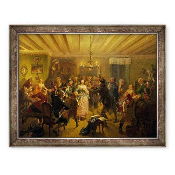 Tablou inramat - Josef Wilhelm Wallander - Concertul de la Tre Byttor - - Roveli