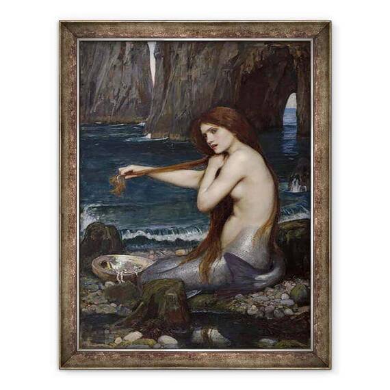 Tablou inramat - John William Waterhouse - A Mermaid - - Roveli