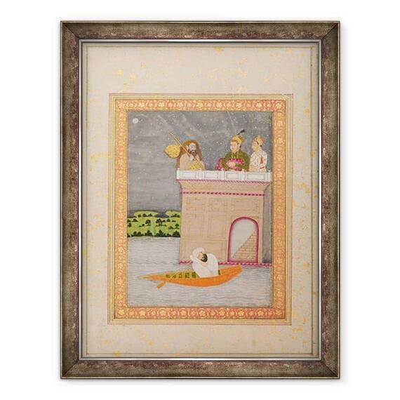 Tablou inramat - Scoala Mughal - Kedara Ragini - - Roveli