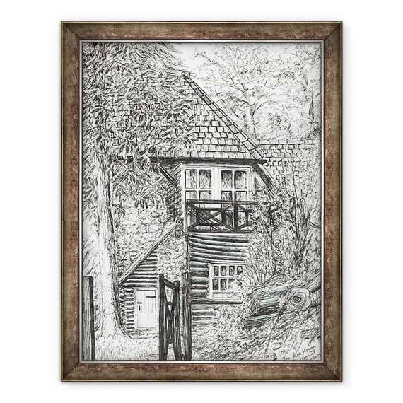 Tablou inramat - Vincent Alexander Booth - Casa de busteni, 2019 - - Roveli